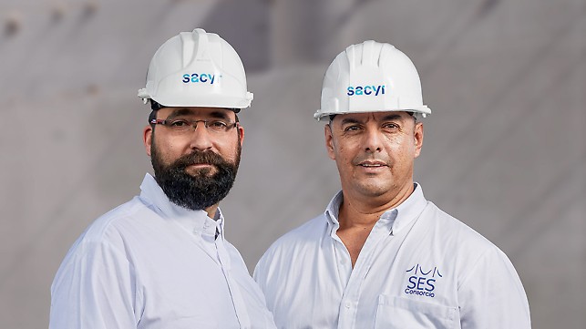 Porträt von Juan Pablo Durán, Projektleiter und Jorge Enrique Restrepo Sulez Bauleiter bei Sacyr Construcción Colombia SAS; Sacyr Chile
