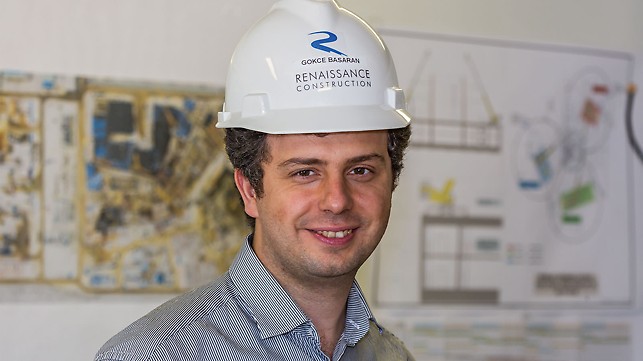 Portrait of Fark Gökçe Başaran, Head of Engineering Solution Department at Renaissance Construction, St. Petersburg, Russia
