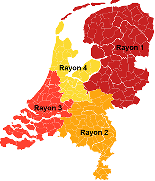 Rayonindeling Nederland
