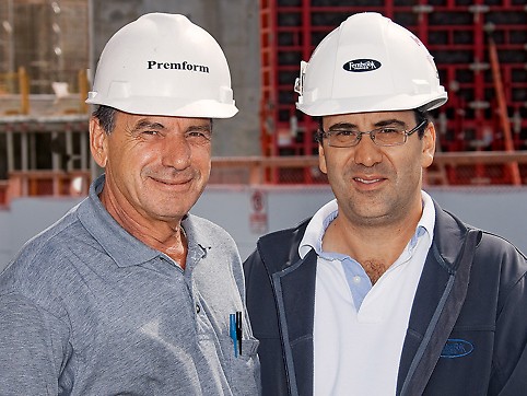 Frank Colucci, vedoucí projektu a Sergio Vacilotto, stavbyvedoucí
