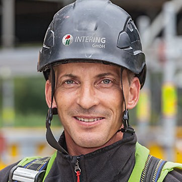 Picture of Heiko Neie, foreman at Intering GmbH, Scaffolding department, Leuna, Germany