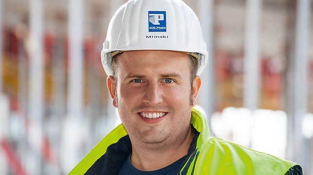 Portrait von Marc Mlinski, Bauleiter bei Aug. Prien GmbH & Co. KG, NL Köln