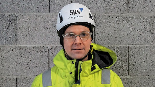 Porträt von Juha Leivonen, Bauleiter bei SRV Rakennus Oy