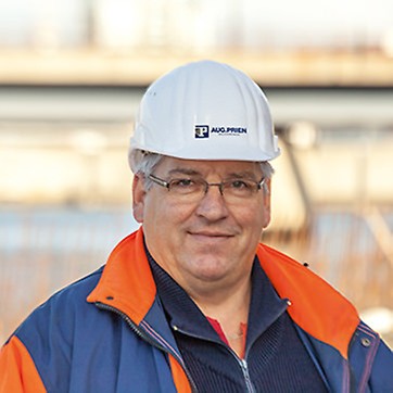 Porträt von Raimer Rathje,  Polier von Aug. Prien GmbH & Co. KG, Hamburg