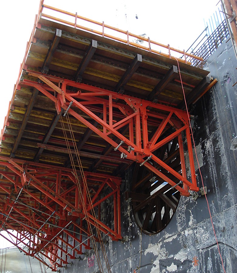 SB Brace frame platform flexibility around penetration.