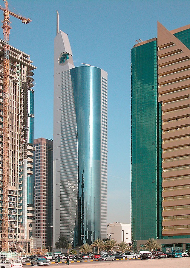 Construction on the 269 m high 21st Century Tower was completed in 2003. At the time, the skyscraper was the highest building in the world.