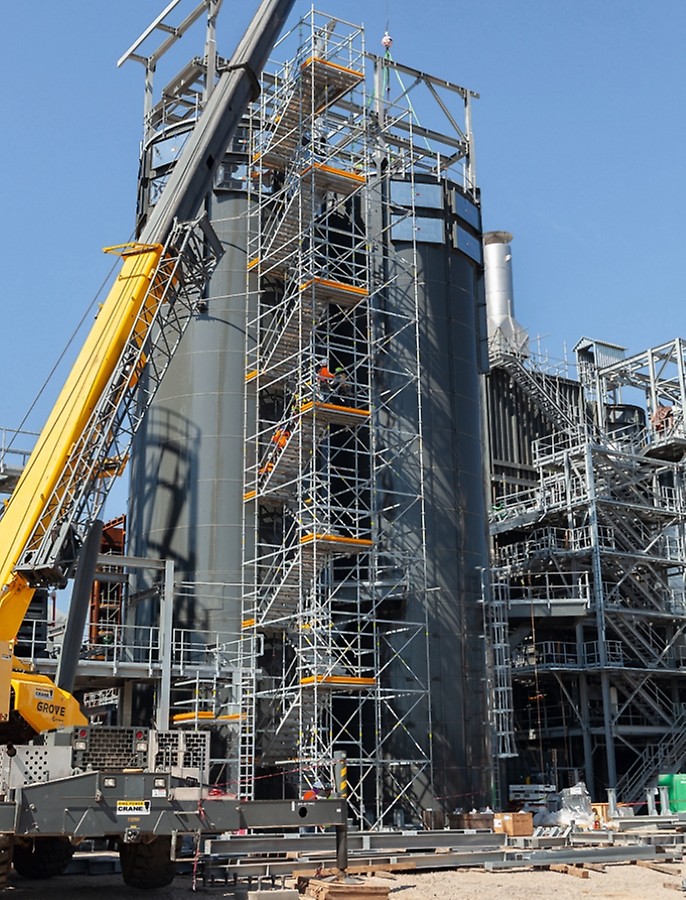 Chantier PERI UP Flex Escalier 100 / 125