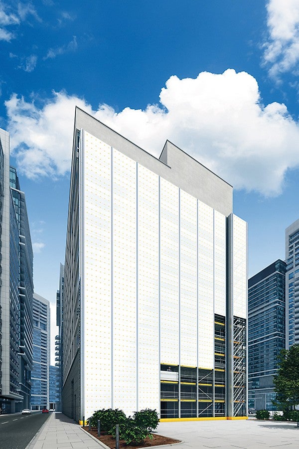 PERI UP Cladding is a newly conceived, flexible enclosure system that is the perfect addition to the PERI UP Scaffolding Kit. It helps in providing a spatial enclosure for the construction site, while being an easy-to-install and translucent shield for the construction site personnel and the surrounding area.