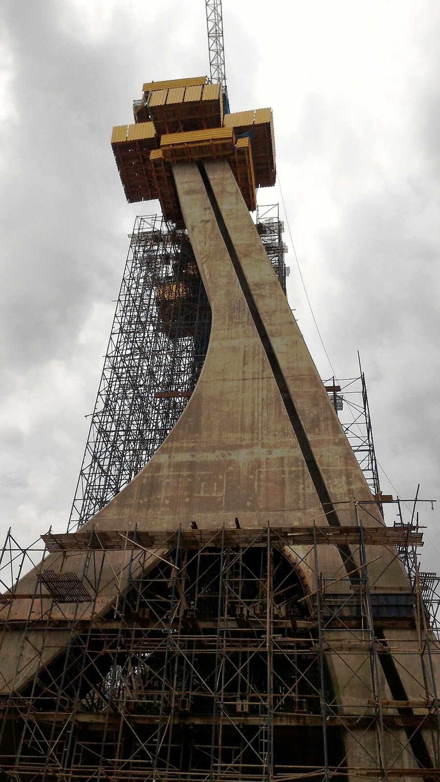 inclined climbing at a height of 50 m.