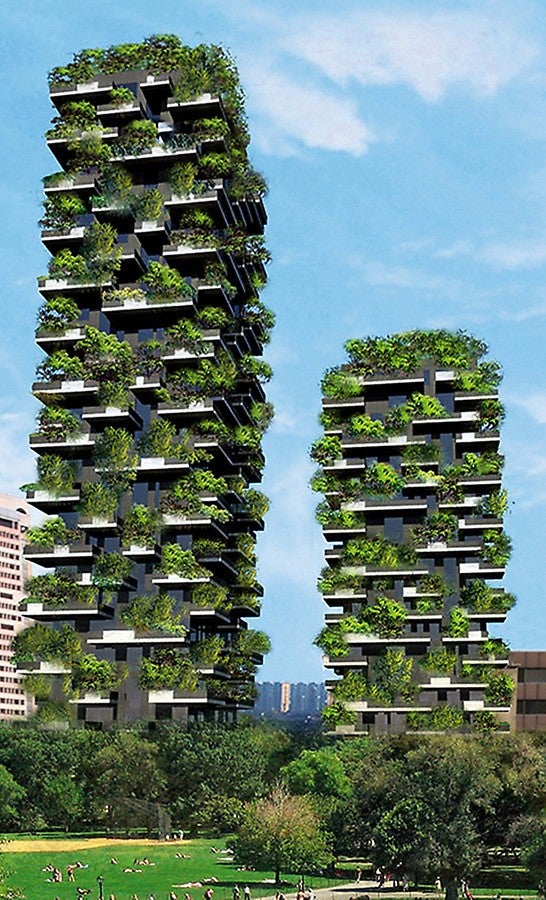 Oltre ad una grande quantità di arbusti e fiori, le due torri del Bosco Verticale ospitano anche 900 alberi