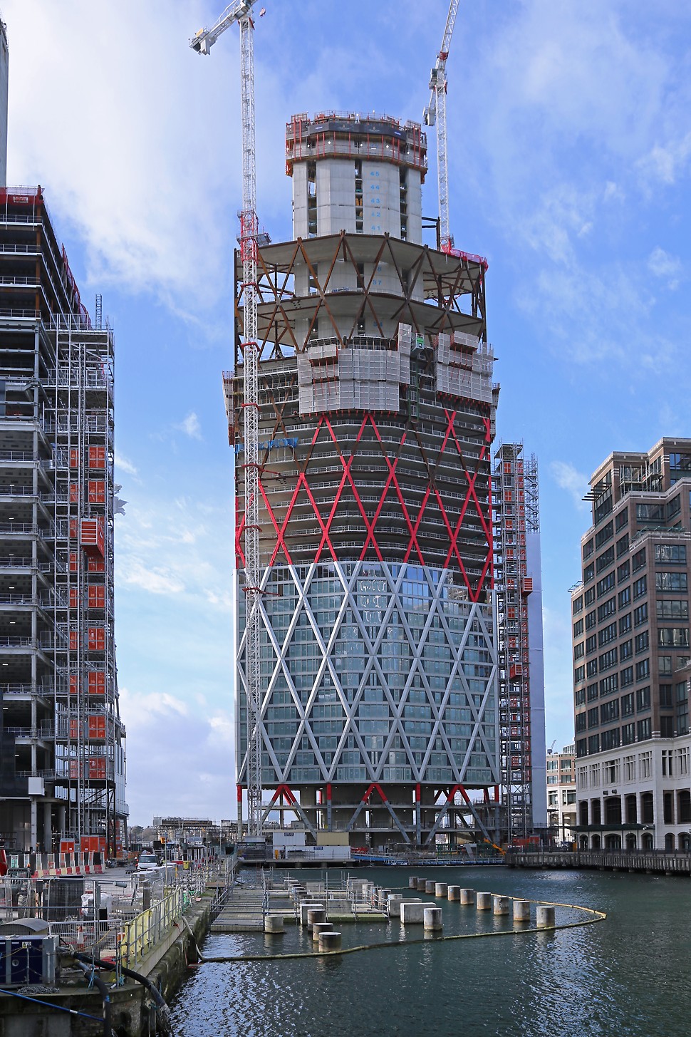 Steel reinforcement ties the core together