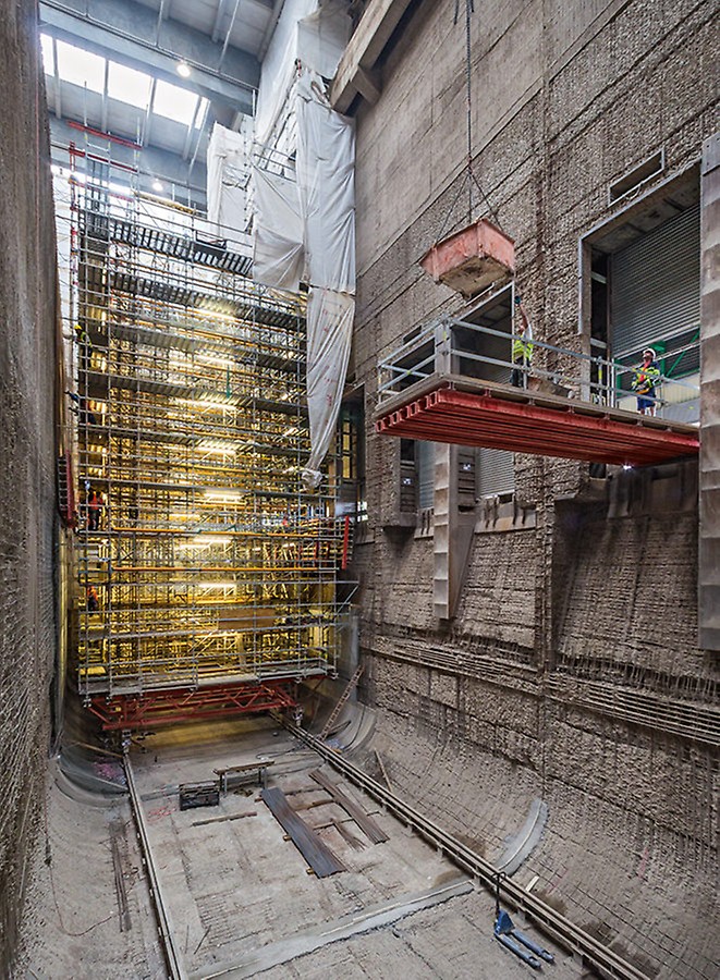 PERI Ingenieure boten ein wirtschaftliches Gesamtkonzept zur Betonsanierung und -ertüchtigung des Berliner Müllbunkers mit reduzierten Stillstandszeiten.