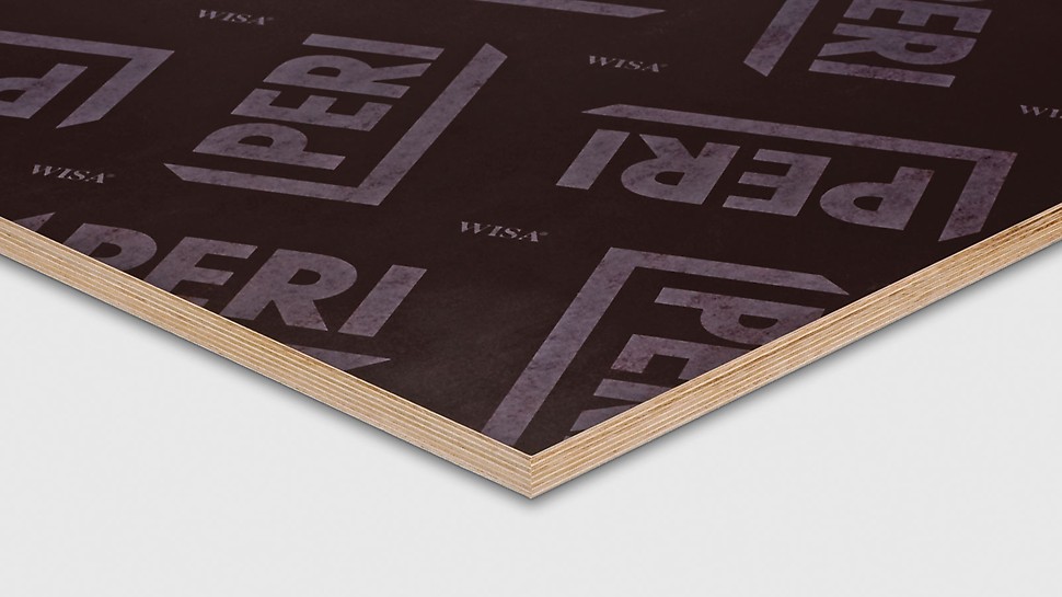 Filmfaced plywood for smooth fairfaced concrete surfaces.<br/>