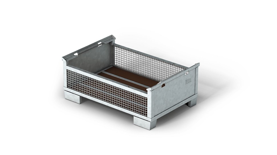 Stablebar liten gitterboks med europalldimensjoner<br/>