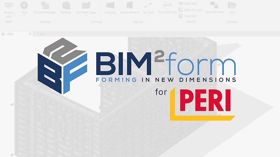 BIM²form oferuje zautomatyzowane deskowanie w etapach najpopularniejszymi produktami PERI.