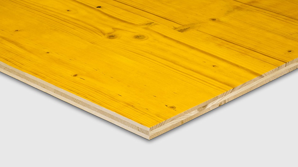 The traditional formwork panel made of three layers
