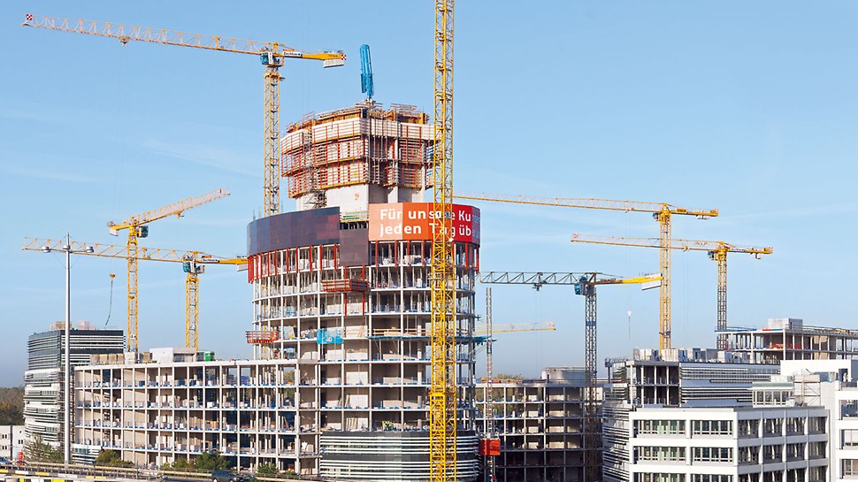 沃达丰办公大厦 Construction of the 76 meters high office tower.
