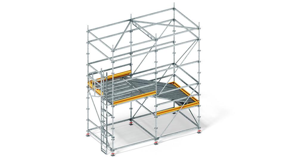 PERI UP Flex обеспечивает высокий уровень безопасности при работе на высоте.