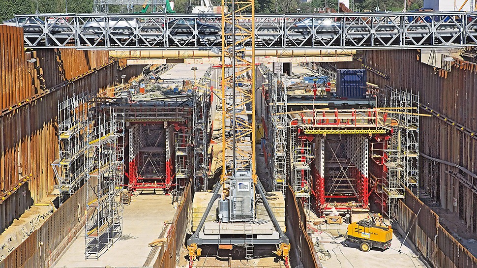 马尔默城市隧道 - 使用两个模板台车,一体式浇筑两个独立的隧道 Citytunnel Malmö, Sweden - The southern entrance area was constructed using the cut-and-cover method for a length of around 1.5 km.