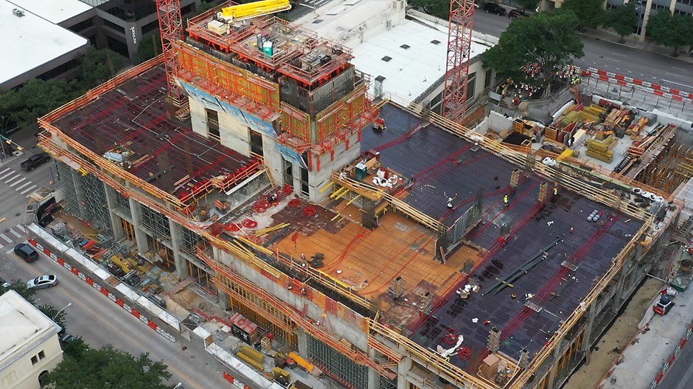 Indeed Tower - austin - tx Using ACS Core 400 reduced the demands on cranes.