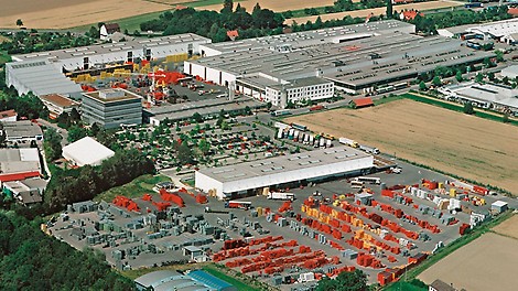 Luftbild des PERI Standorts in Weißenhorn im Jahr 2005