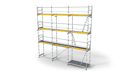 PERI UP Frame Working Scaffold T72,T104: Fast and safe assembly with guardrail in advance.
