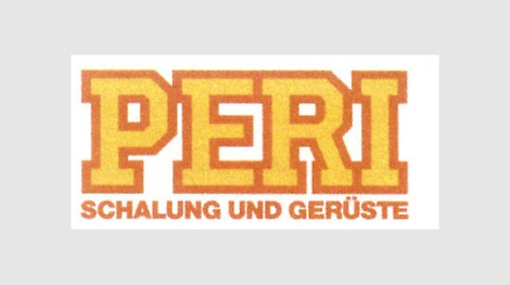 "Schalung und Gerüste" (formwork and scaffolding) becomes part of the PERI logo from 1985-1989.
"Schalung und Gerüste" (forskaling og stillas) blir en del av den nye PERI logoen fra 1985-1989.