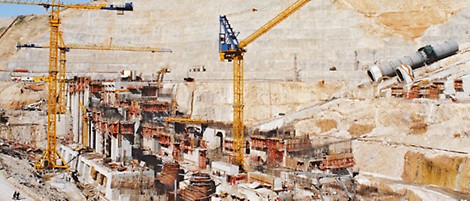 Φράγμα Ατατούρκ στην Τουρκία υπό κατασκευή το 1985
