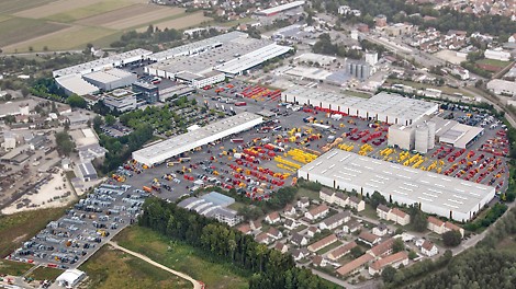 Aerial view of the PERI company in Weissenhorn
