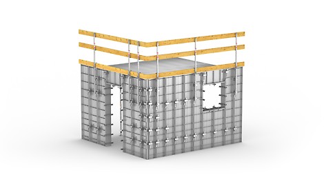 Quick and efficient forming of repeat building structures in social residential construction