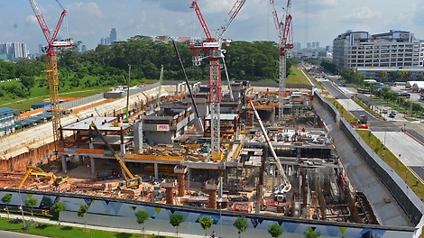 An overview of the entire jobsite of the JTC 9-Storey Light Industrial Development