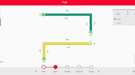 Созданные в приложении стены можно делить по циклам возведения.
