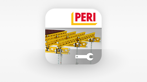 App Logo PERI MULTIFLEX Träger-Deckenschalung Konfigurator App