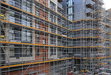 Scaffolding used on Payne Road.