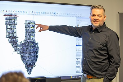 Martin Schäfer und Digitalisierung Die digitale Gerüstplanung ist bei Schäfer Gerüstbau bereits seit Jahren gelebter Standard.