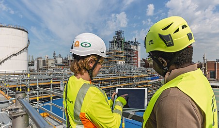 Gerüstbau des 21. Jahrhunderts auf Grundlage der gewerkeübergreifenden Zusammenarbeit nach BIM Standards.