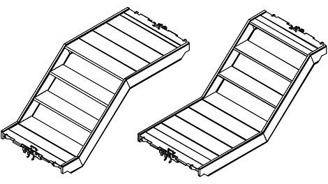 Gerüsttreppe UAS 75 x 150/50 S<br/>Gerüsttreppe UAS 75 x 150/50 T