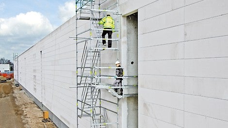 Zur Stabilisierung der Konsolen reicht der Einbau weniger Zusatzbauteile im Treppenturm. Zusätzliche Anker sind nicht notwendig.