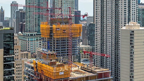 Together, Tower A and Tower C will stretch almost an entire city block and be the city’s sixth-tallest structure.