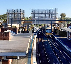 All red coloured material had to be repainted grey for compliance purposes.