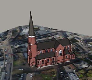 通过飞行扫描仪器收据的数据，生成3D模型，建筑师或项目设计人员使用CAD软件读取数据，并将其导入模型进行处理。<br/>