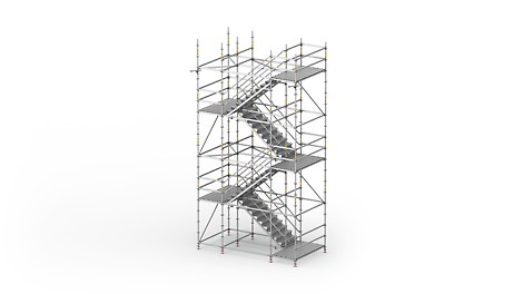 PERI UP Flex Stair Steel 100,125: Para altos requisitos en cuanto a capacidad de carga y accesibilidad.