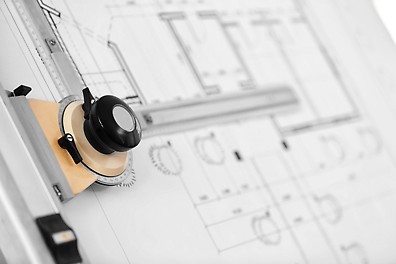 Planung am Zeichenbrett