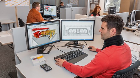2D/ 3D Planung Gestellte Bauaufgaben werden durch 3D-Darstellungen und bewegte Bilder transparent, komplexe Schalungsabläufe durch Animationen verständlich, technische Lösungen mittels detaillierter Visualisierung nachvollziehbar und der gesamte Bauablauf über geplante 3D-Modelle virtuell demonstriert.