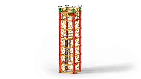 Shoring system for very large loads in bridge constructions as well as for special applications in industrial construction