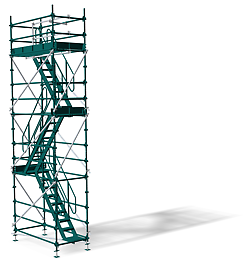 Simple access stair tower for site conditions