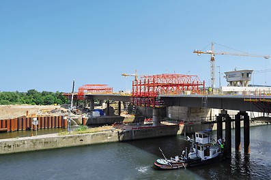 Der Stahlverbundfahrwagen lässt sich optimal an die statischen und geometrischen Randbedingungen anpassen<br/>