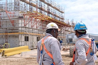 Site crew in discussion – midst of CB240 access installation