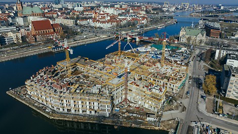 Budowa kompleksu mieszkalno-usługowego "Nad Odrą" w Szczecinie przy ul. Celnej 4.