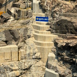 Kariba Plunge Pool Reshaping Project Fault line concreted closed
